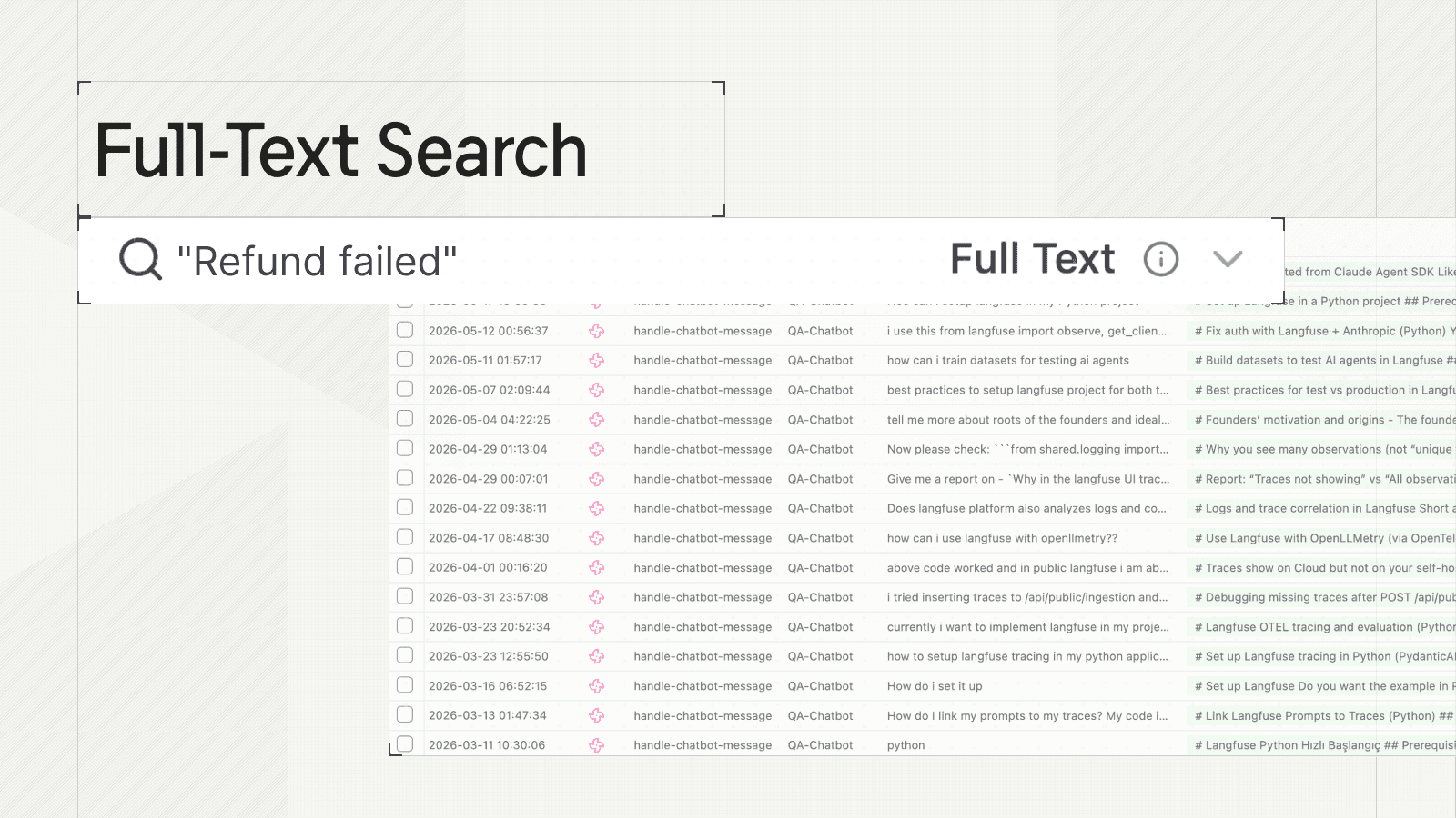New full-text search